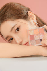 Unleashia Paleta farduri pentru ochi cu glitter N3 All of Coralpink, 6.2g